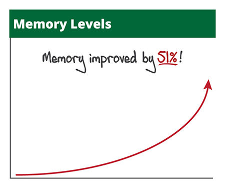 Graph showing upward trend in memory over time